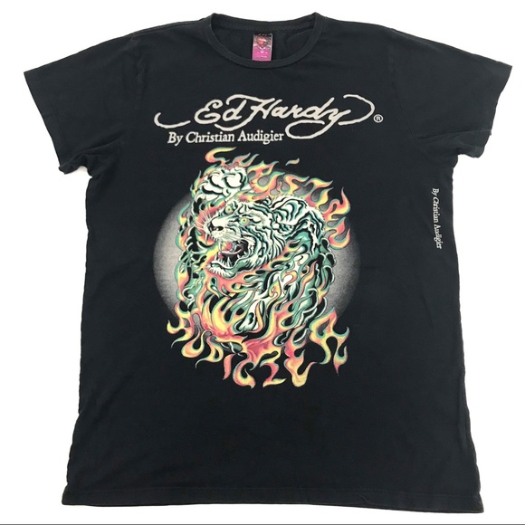Ed Hardy Other - VGUC Ed Hardy Black T Shirt Medium Ed Hardy Other - VGUC Ed Hardy Black T Shirt Medium